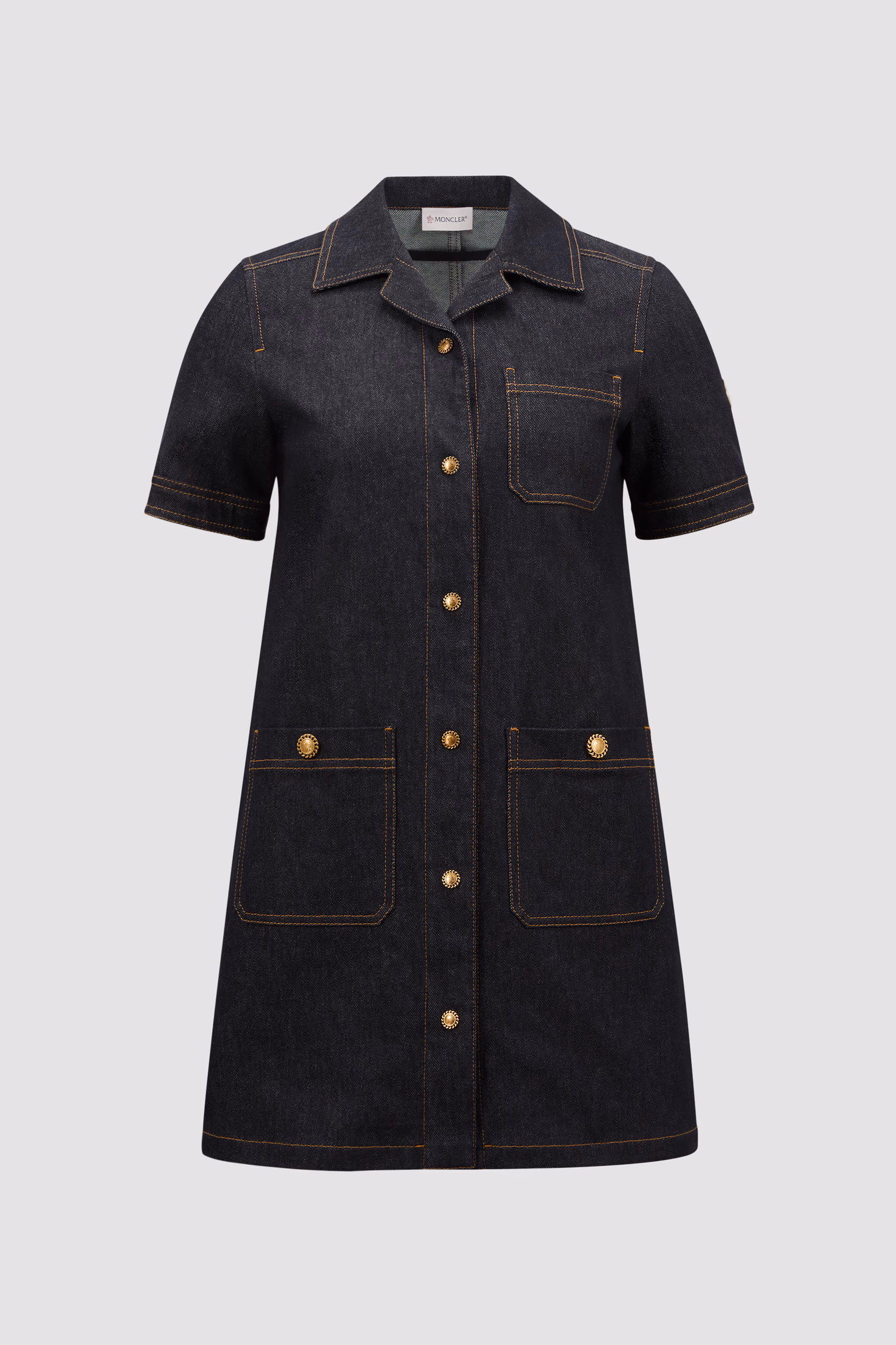 Minivestido camisero de tejido vaquero Mujer Azul Denim Moncler 2